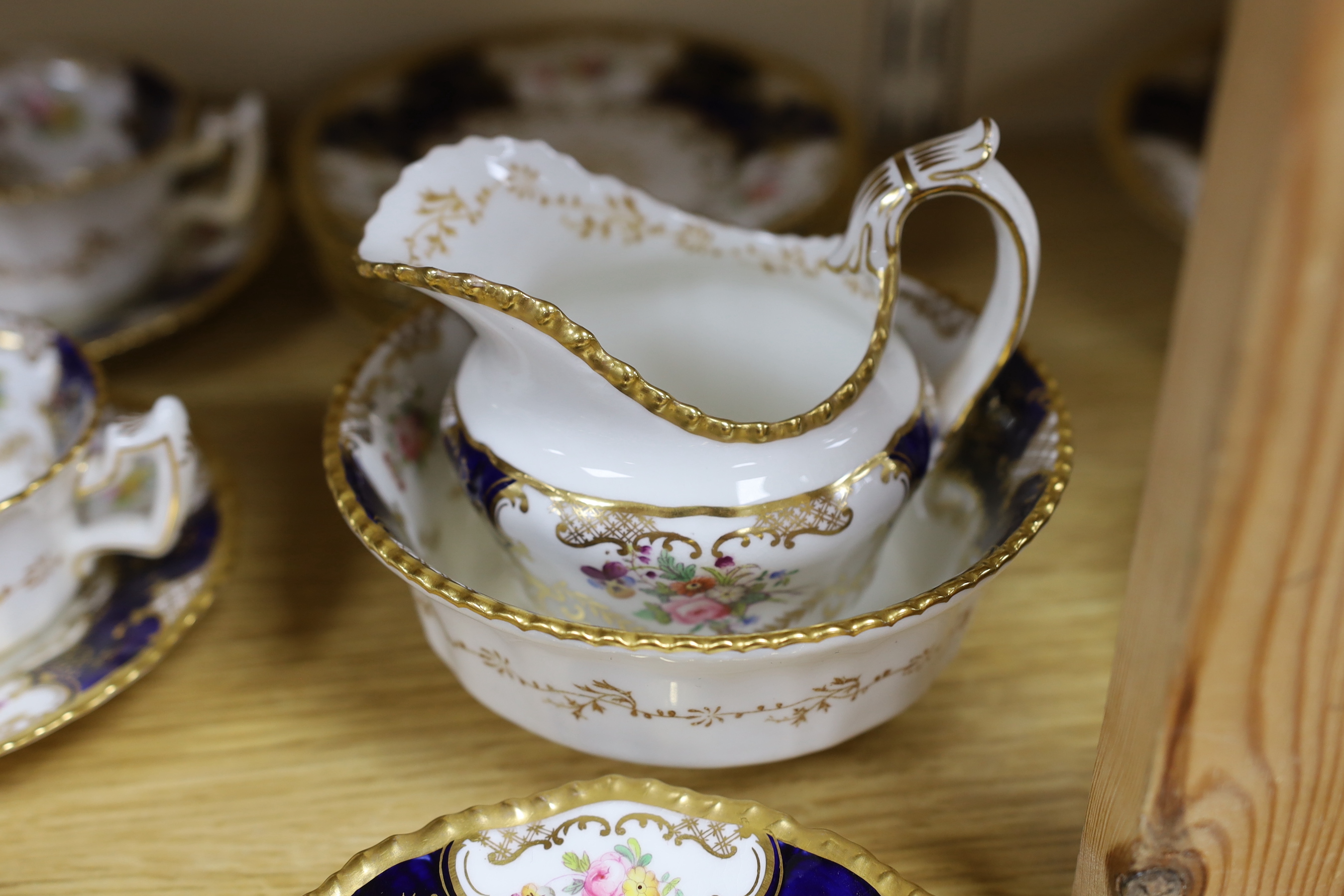 A Coalport part tea set, twenty-two pieces